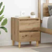 Bedkast met lade Artisan Eiken 40 x 35 x 50 cm Bewerkt hout