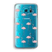 Anything Flamingoes: Samsung Galaxy S6 Transparant Hoesje