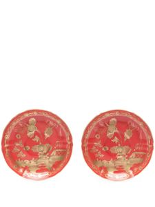 GINORI 1735 assiettes Oriente Italiano en porcelaine (lot de deux) - Rouge