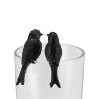 Daan Kromhout Bloempothanger hummingbird zwart 7 cm 2 assorti | 24 stuks