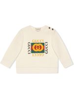 Gucci Kids logo-print sweatshirt - Blanc