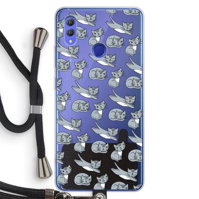 Poezen: Honor Note 10 Transparant Hoesje met koord