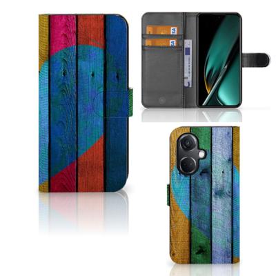 OnePlus Nord CE 3 | Book Style Case | Wood Heart - Cadeau voor je Vriend