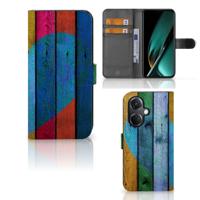 OnePlus Nord CE 3 | Book Style Case | Wood Heart - Cadeau voor je Vriend