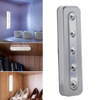 5 LEDs hoge verlichting lange aanraking licht LED nachtlampje Pat lamp (zilver)