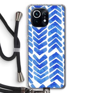 Blauwe pijlen: Xiaomi Mi 11 Transparant Hoesje met koord