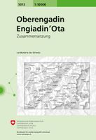 Wandelkaart - Topografische kaart 5013 Oberengadin - Engadin'Ota | Swisstopo - thumbnail