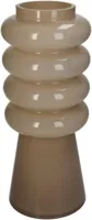 Kersten vaas glas rond 12x30cm beige