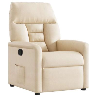 Fauteuil verstelbaar microvezelstof beige