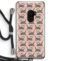Zwarte poes: Xiaomi Mi Mix 2 Transparant Hoesje met koord