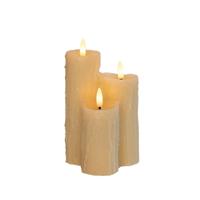 Druipkaars 3x3d vlam 16,5x11 cm ivoor - Annas collection