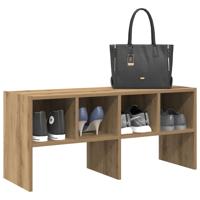 VidaXL Schoenenrek stapelbaar 89,5x30x40 cm artisanaal eikenkleurig