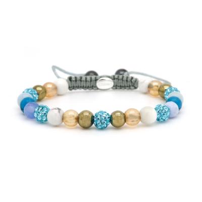 Karma Armband Spiral Skylar Blue Crystal