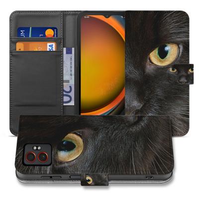 Stijlvol Zwarte Kat Bookcase Hoesje Voor Samsung Galaxy Xcover 7 Pro Met Pasjes En Bescherming