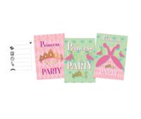Haza Witbaard Uitnodigingen princess party, 6st. Haza Witbaard Uitnodigingen princess party, 6st.