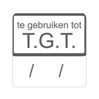 Etiket gebruiken TGT wit/magenta 25x25mm