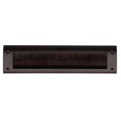 Brievenbusborstel - bruin - kunststof - 34 x 8 cm - tochtafsluiter - energiebesparend