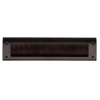 Brievenbusborstel - bruin - kunststof - 34 x 8 cm - tochtafsluiter - energiebesparend