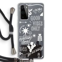 Good vibes: OnePlus 9 Pro Transparant Hoesje met koord Good vibes: OnePlus 9 Pro Transparant Hoesje met koord