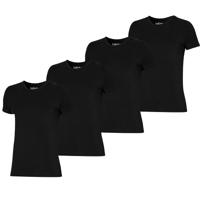 Apollo T-shirt Heren Bamboo Basic V-neck Zwart 4-pack-XXL
