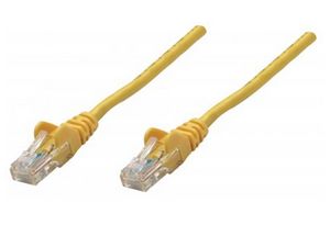 Intellinet 737104 RJ45 Netwerkkabel, patchkabel CAT 6A S/FTP 20.00 m Geel Folie afscherming, Afscherming gevlochten, Halogeenvrij 1 stuk(s)