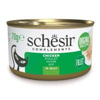 SCHESIR Chicken in jelly - nat kattenvoer - 70g