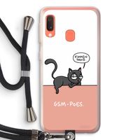 GSM poes: Samsung Galaxy A20e Transparant Hoesje met koord