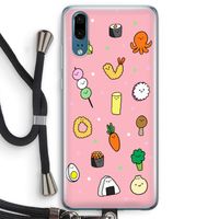 Happy bento friends: Huawei P20 Transparant Hoesje met koord
