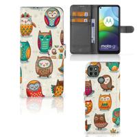 Motorola Moto G9 Power | Telefoonhoesje | Met pasjeshouder | Vrolijke Uilen