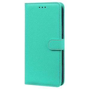 Samsung Galaxy S22 Plus hoesje - Bookcase - Koord - Pasjeshouder - Portemonnee - Camerabescherming - Kunstleer - Turquoise