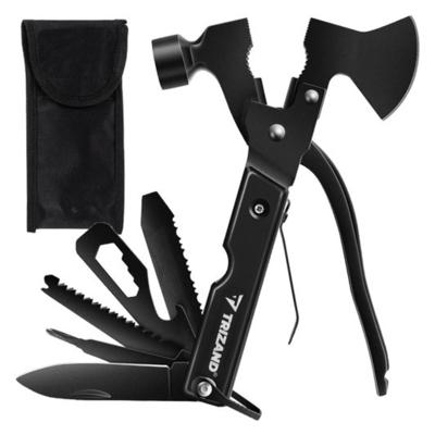 Trizand Outdoor Multitool - multifunctioneel - zwart - RVS - 17 functies - 17 cm