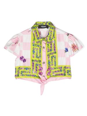 Versace Kids chemise Blossom - Rose