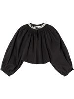 RE/DONE blouse Victorian Cut Off - Noir