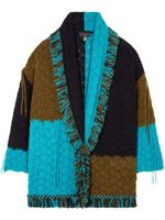 Alanui cardigan Antarctic Dream à design patchwork - Bleu - thumbnail