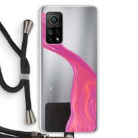 Paarse stroom: Xiaomi Mi 10T 5G Transparant Hoesje met koord