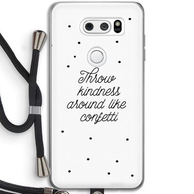 Confetti: LG V30 Transparant Hoesje met koord