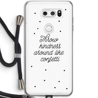 Confetti: LG V30 Transparant Hoesje met koord