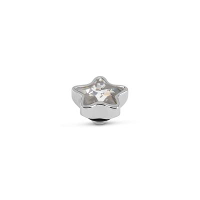 Melano Twisted Star Steentje Crystal Zilver