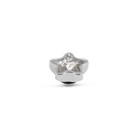 Melano Twisted Star Steentje Crystal Zilver
