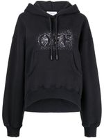 Off-White hoodie en coton à effet taches de peinture - Noir