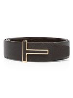 TOM FORD ceinture en cuir à boucle logo - Marron