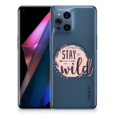 OPPO Find X3 | X3 Pro Telefoonhoesje met Naam Boho Stay Wild OPPO Find X3 | X3 Pro Telefoonhoesje met Naam Boho Stay Wild