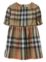 Burberry Kids robe en soie à motif Vintage Check - Tons neutres