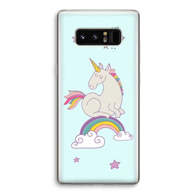 Regenboog eenhoorn: Samsung Galaxy Note 8 Transparant Hoesje