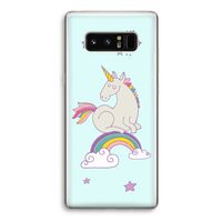 Regenboog eenhoorn: Samsung Galaxy Note 8 Transparant Hoesje