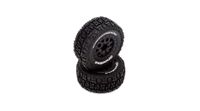 Front/Rear Wheel And Tire Premount Black (2) (ECX4003) - thumbnail