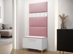 Vestiaire ZION 1 deur wit/roze