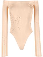 MM6 Maison Margiela body à épaules dénudées - Tons neutres