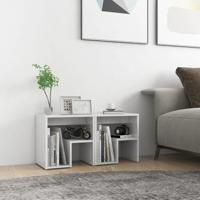Nachtkastjes 2 st 40x30x40 cm spaanplaat hoogglans wit