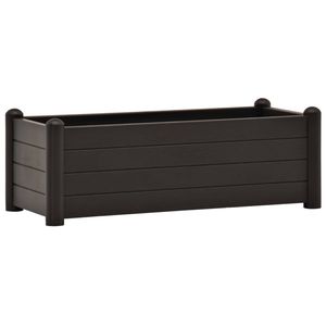 The Living Store Verhoogde Tuinbak - PP - 100 x 43 x 35 cm - 80 L - Antraciet